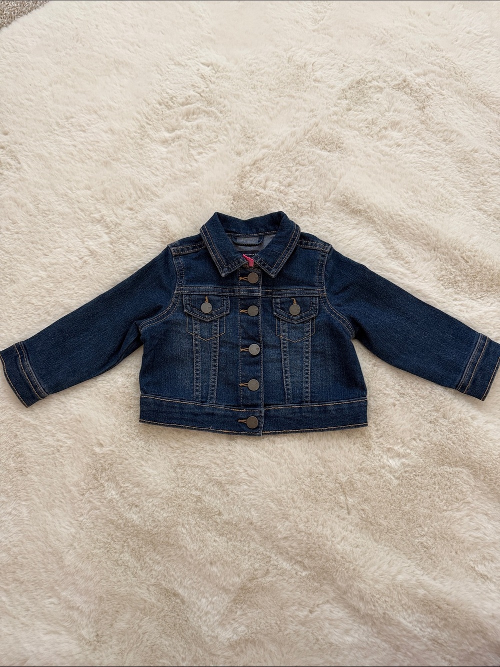 Dark Blue Denim Jacket with Snaps
